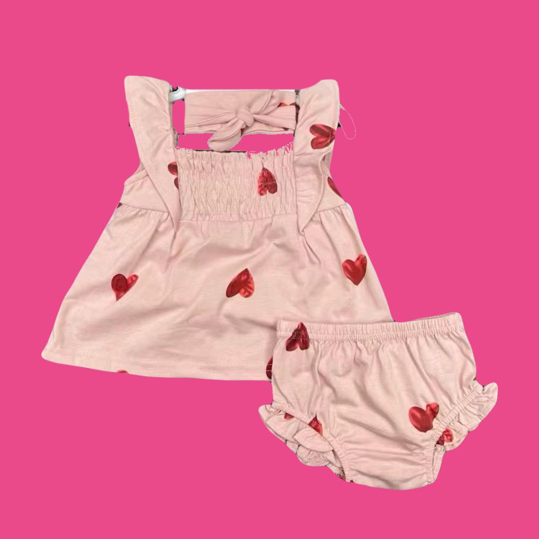 Baby Girls Dress with Pants & Headband