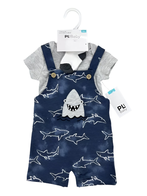 Shark Baby Overalls with Socks & T-Shirt