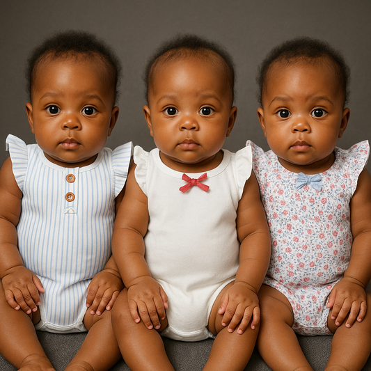 3 pack Girls Organic Cotton Onesies