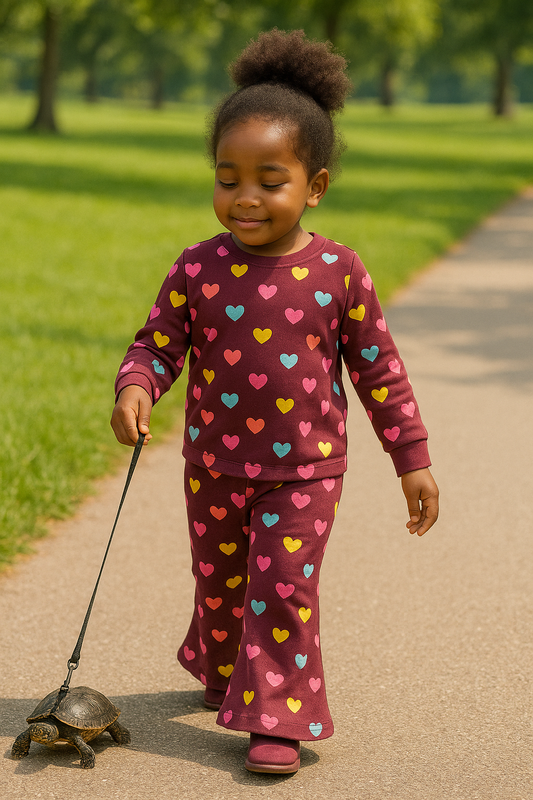 SHEIN HEART Tracksuit with Flared Pants