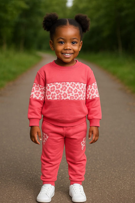 PATPAT Girls Animal Print Tracksuit