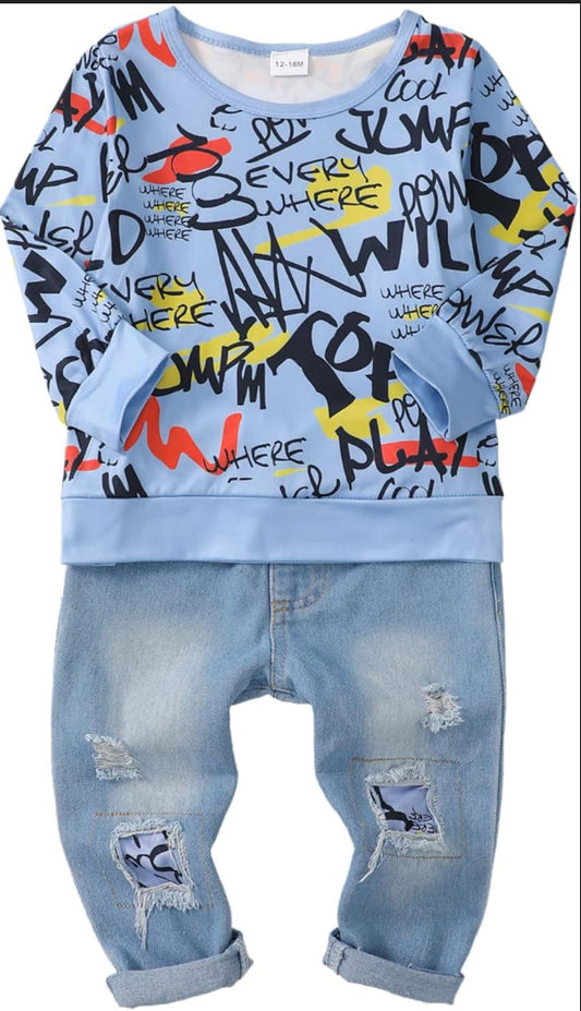 Graffiti Shirt & Jeans